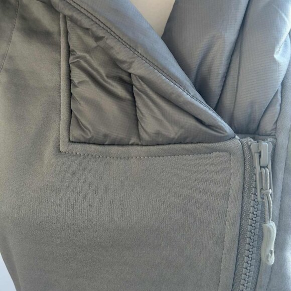 Levelwear Verve Cool Grey Hooded Asymmetric Zip Fleece-Lined Vest – US M - Picture 8 of 11